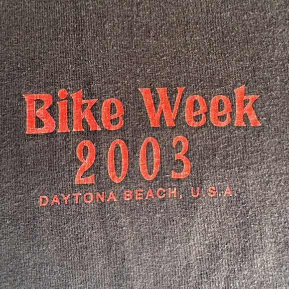 Vintage Bike Week 2003 Daytona Beach Anvil Shirt Mens XL Made in USA - Picture 2 of 11